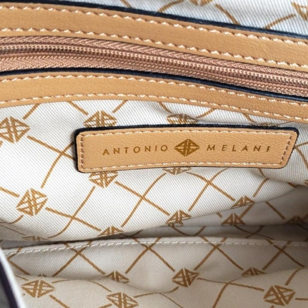 Antonio Melani black and cream leather crossbody bag - Picture 4 of 7